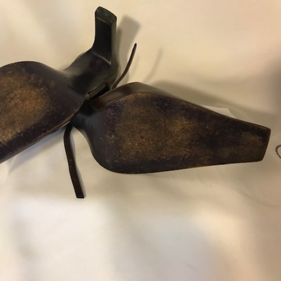 Work in Progress Genuine Leather Ankle Strap Heel - Picture 2 of 5